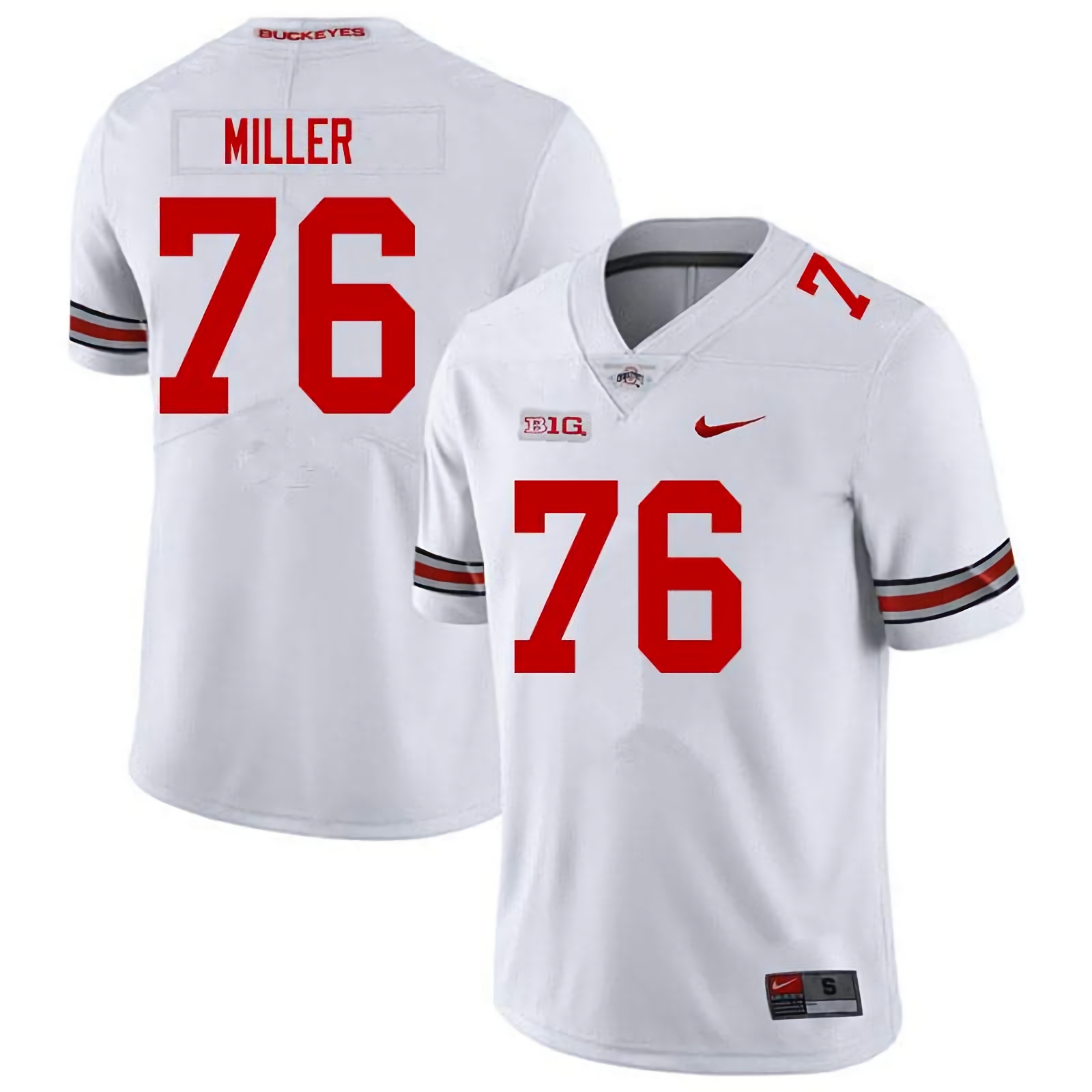 Harry Miller Ohio State Buckeyes Men's NCAA #76 Nike White College Stitched Football Jersey UVV4556TE